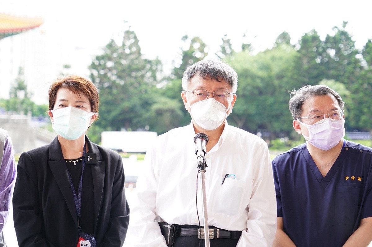柯文哲表示，因為雙北人口分布狀況不同，２市討論後決定按照各自政策執行學校停課作法。 圖：台北市政府／提供