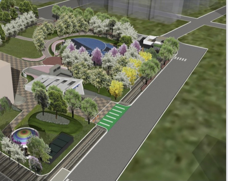 三重區重陽公園地下停車場示意圖。 圖：新北市交通局提供