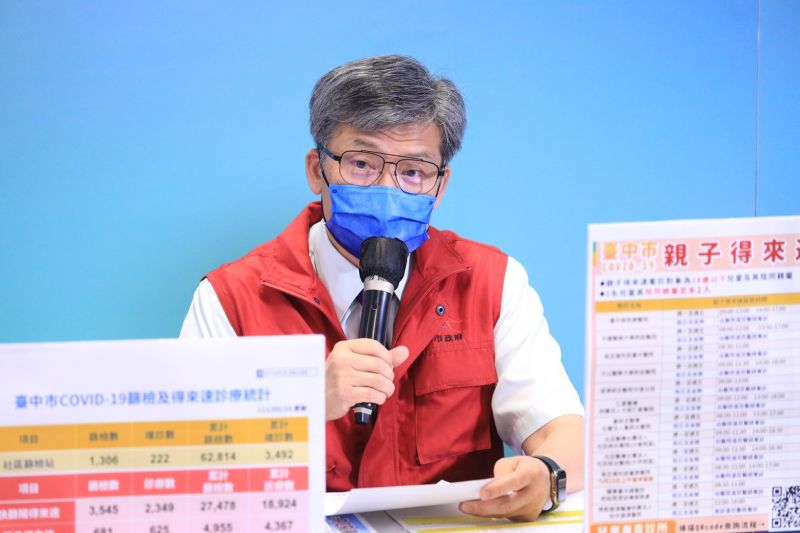 忙著防疫的曾梓展被網友肉搜，僅透過衛生局表示「受檢舉店家抱怨，是基層常有的事」。 圖：台中市政府提供