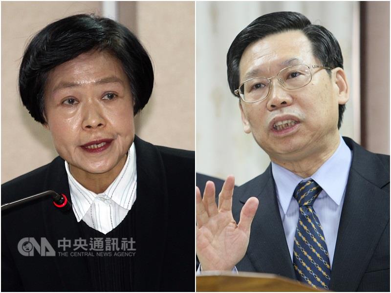 總統蔡英文提名謝文定（右）、林錦芳（左）兩人接任司法院正副院長。 圖：中央社資料照片