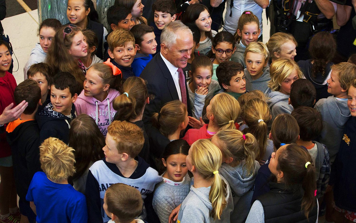 自由黨黨魁滕博爾（Malcolm Turnbull）於19日宣誓為澳洲新任總理。 圖:翻攝滕博爾臉書