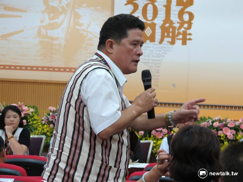新竹縣五峰鄉鄉長秋振昌表示，蔡政府若有心道歉，就應該帶著實質的金錢道歉，否則道歉沒有實質意義。
 圖：許芷敏/攝