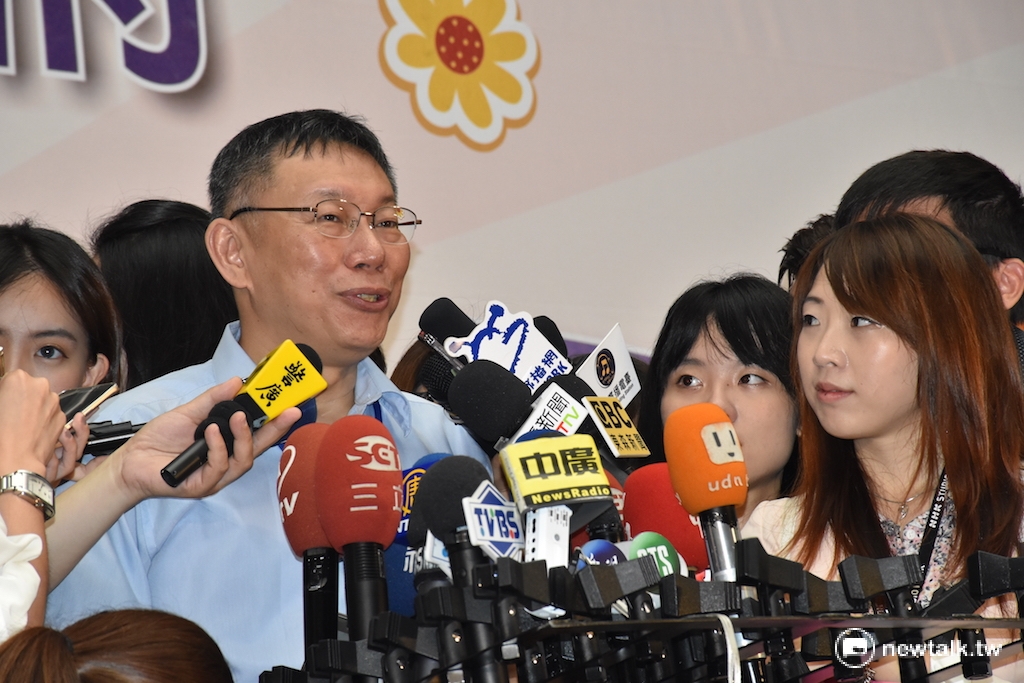 針對世大運宣傳片遭批一事，台北市長柯文哲說，有錯道歉就好，但他也說，年輕人能夠發揮創意，他仍覺得很好。 圖：陳又瑞/攝