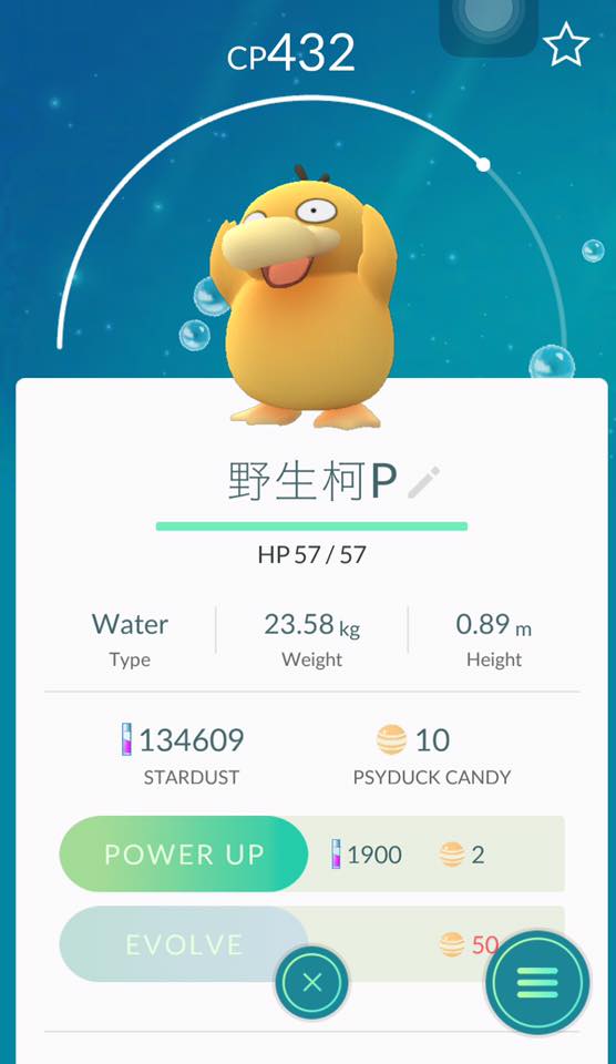 柯文哲過去在臉書貼出「野生柯P」的可達鴨照片，呼籲民眾成為神奇寶貝大師之餘，也得注意用路安全。 圖：翻攝柯文哲臉書