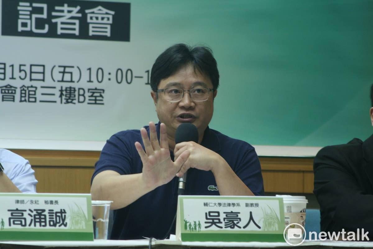 輔仁大學法律系副教授吳豪人。 圖：李蘇竣/攝（資料照片）