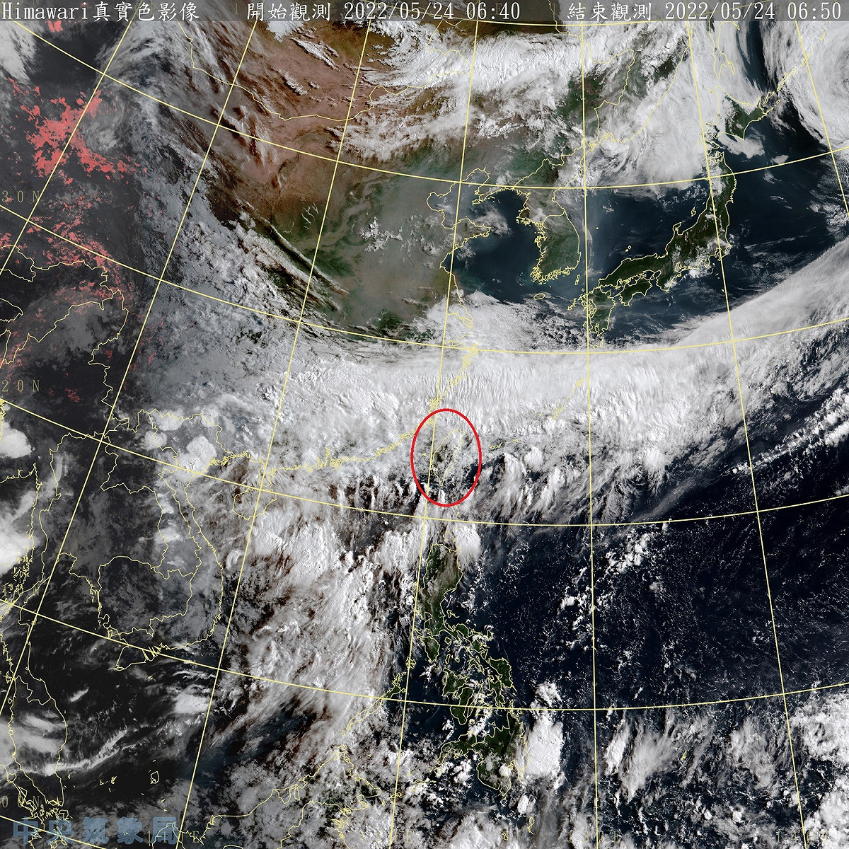 中央氣象局指出，今、明2天進入梅雨旺盛期，中部以北地區與各地山區都將有局部大雨，鋒面影響範圍將逐漸擴大，請民眾隨時注意可能伴隨劇烈天氣。 圖：中央氣象局/提供