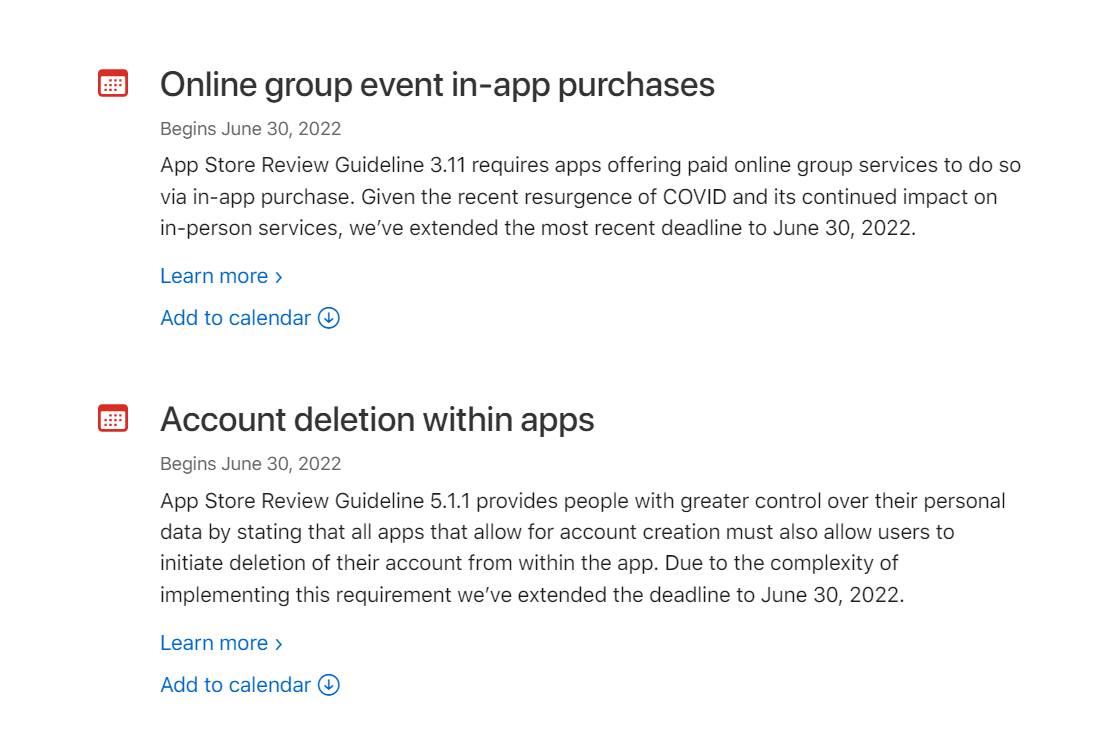 蘋果App Store新規有兩項規定。 圖：取自蘋果官網