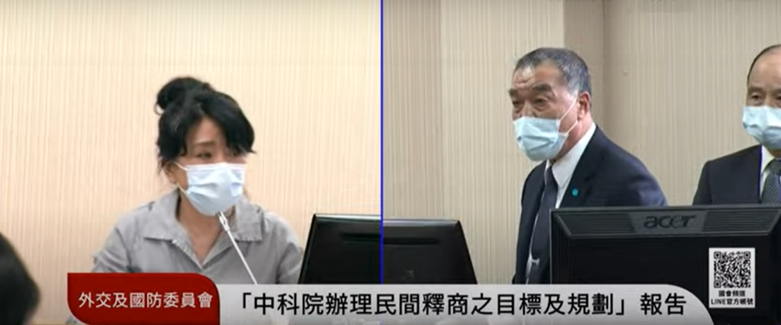 國防部長邱國正今與國民黨立委李貴敏爆發口角。 圖:國會頻道