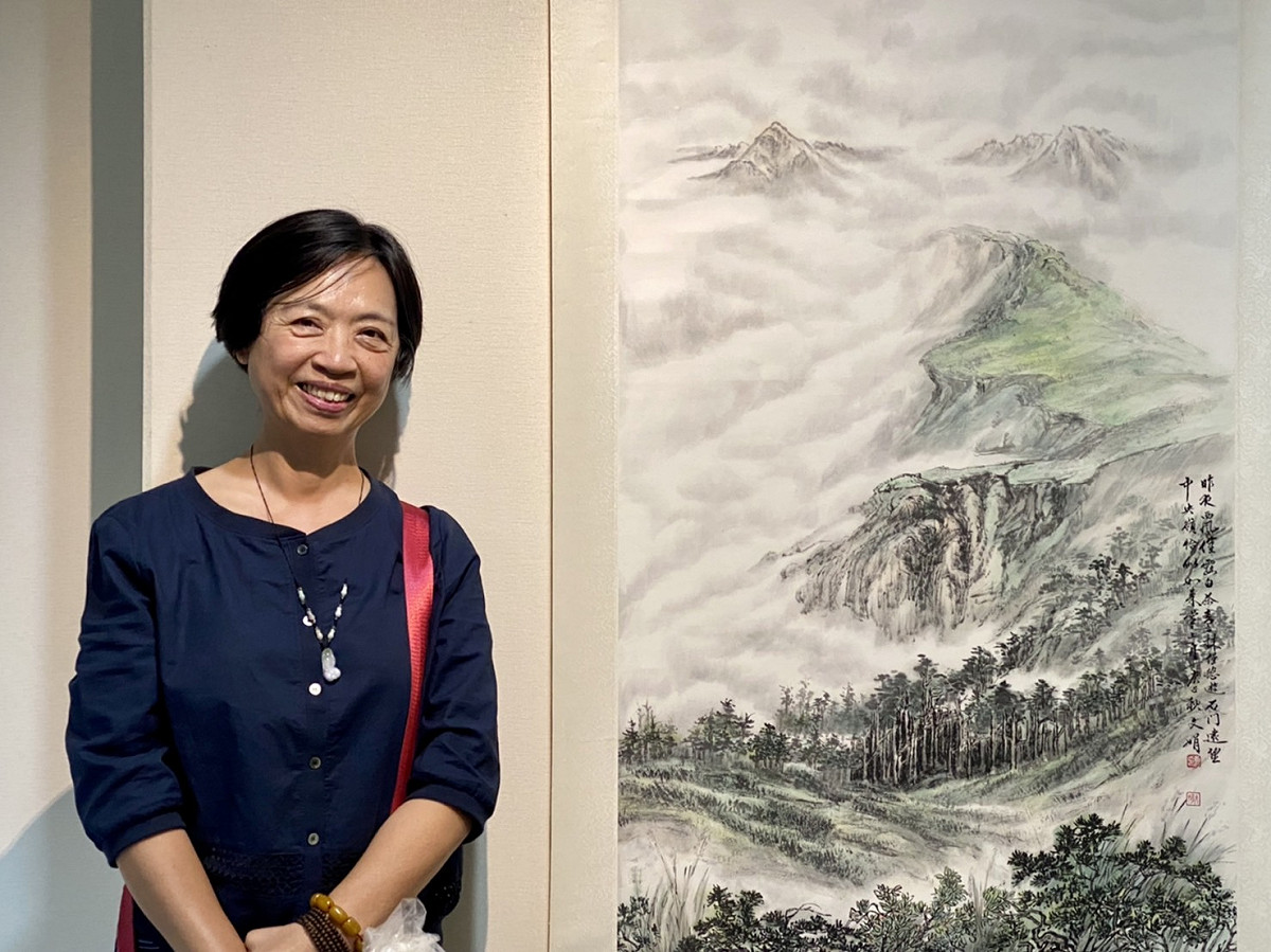 曹文娟堅持以親歷其境的寫生方式畫下眼裡、心中的自然景色，5月31日起在彰化縣員林演藝廳舉辦「是誰，往哪裡去」水墨個展。 曹文娟/提供