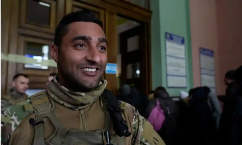 英國保守黨議員海倫·格蘭特之子本·格蘭特加入烏克蘭國際軍團。 圖 : 烏克蘭國際志願軍/提供