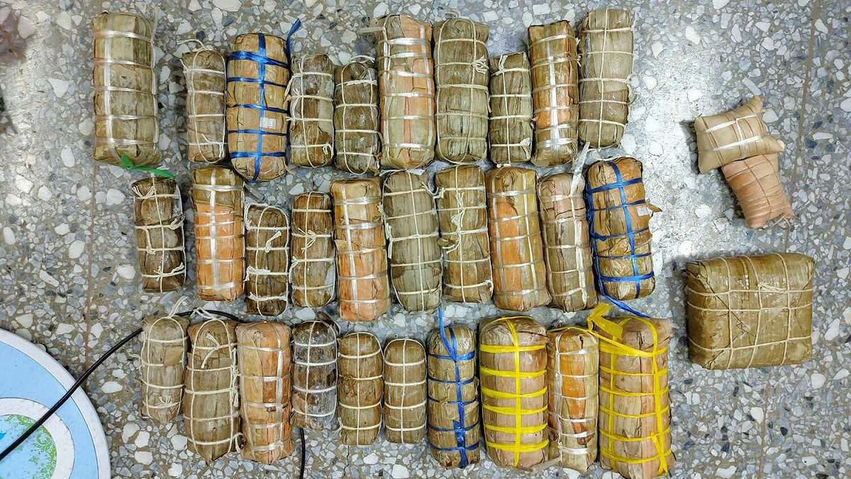 110年8月查獲越南粽子。 圖：新北市動保處提供