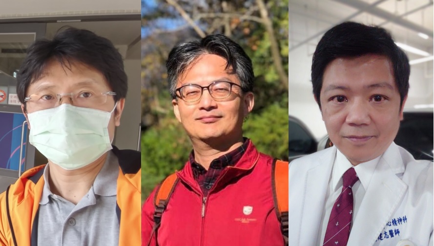 精神科醫師沈政男、蘇偉碩、潘建志。 圖：擷取自臉書