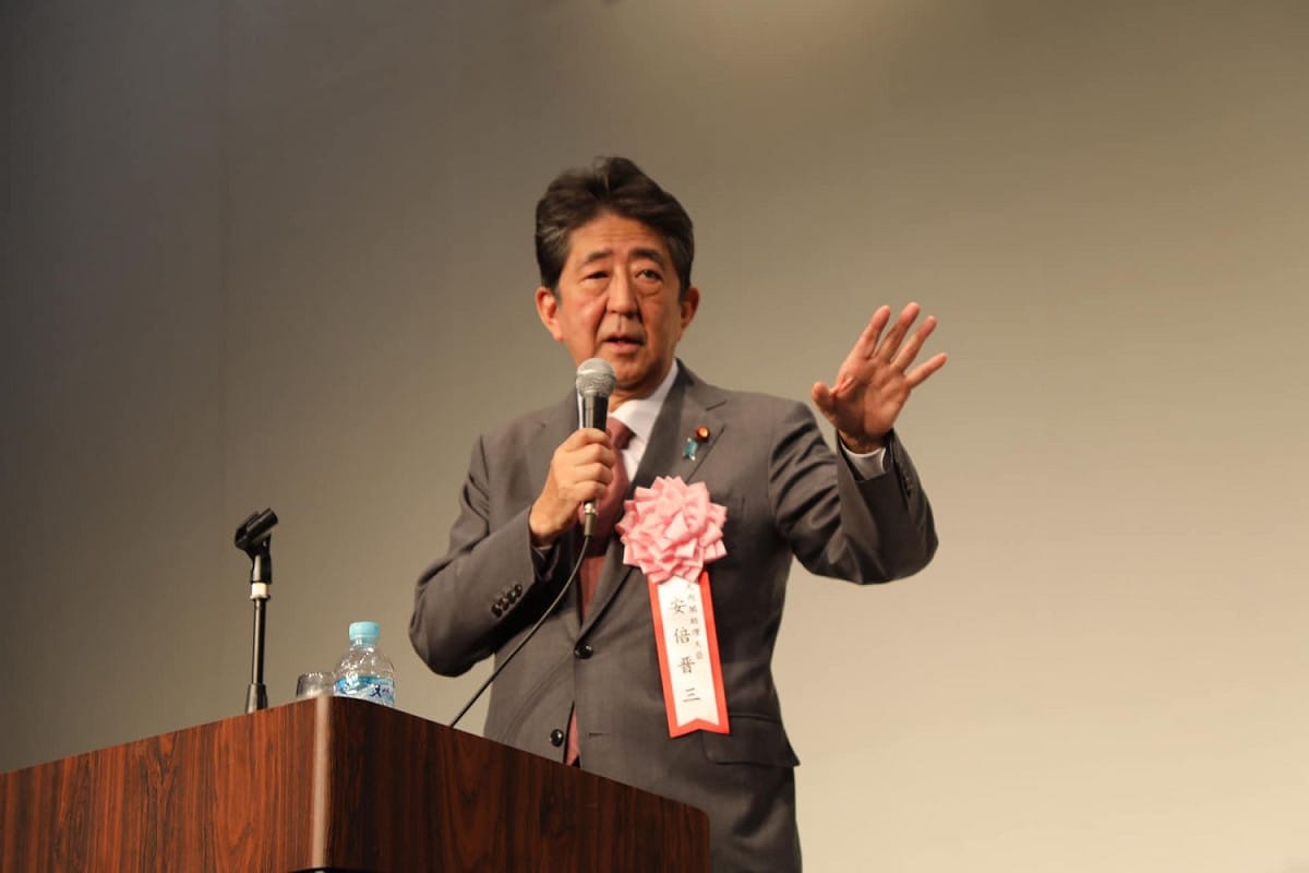 日本前首相安倍晉驚傳遭槍擊。 圖：翻攝自安倍晉三臉書