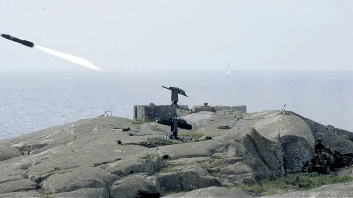瑞典岸置「RBS-17」短程反艦導彈。 圖：翻攝Swedish Armed Forces
