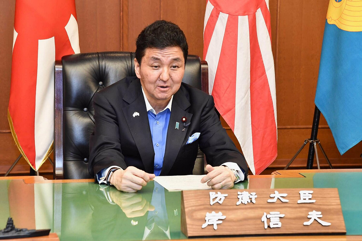 日本防衛大臣岸信夫。（資料照片） 圖：取自防衛省臉書（資料照）