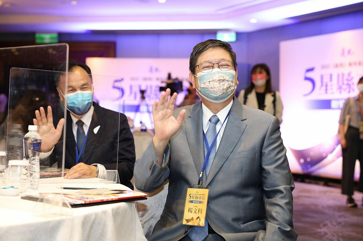 新竹縣長楊文科出席縣市首長施政滿意度調查。 圖：新竹縣政府提供