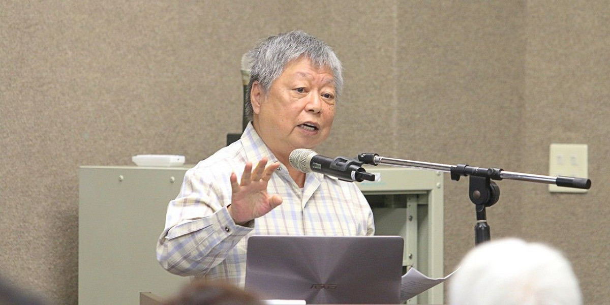 2020年2月26日促轉會舉行活動，政治受難者呂昱就轉型正義發表看法。 圖：呂昱提供