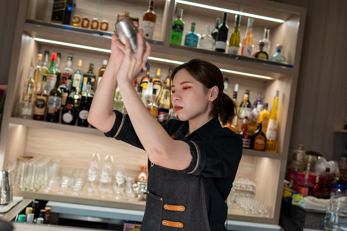 Bar Doorlight的Alice拿下台灣區首屆馬丁尼大賽冠軍。 圖：孫家銘攝