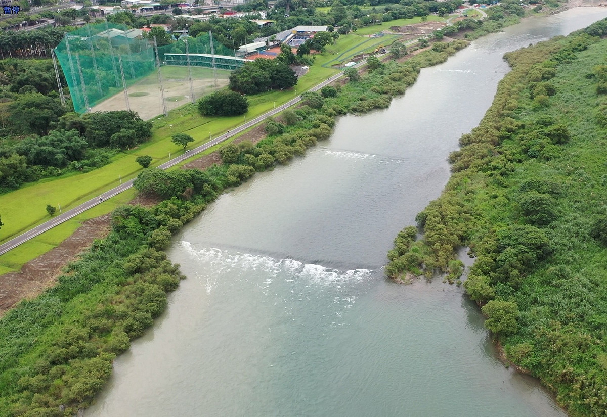 水利局營造碧潭堰下游淺潭水域供生態棲息。 圖：新北市水利局提供