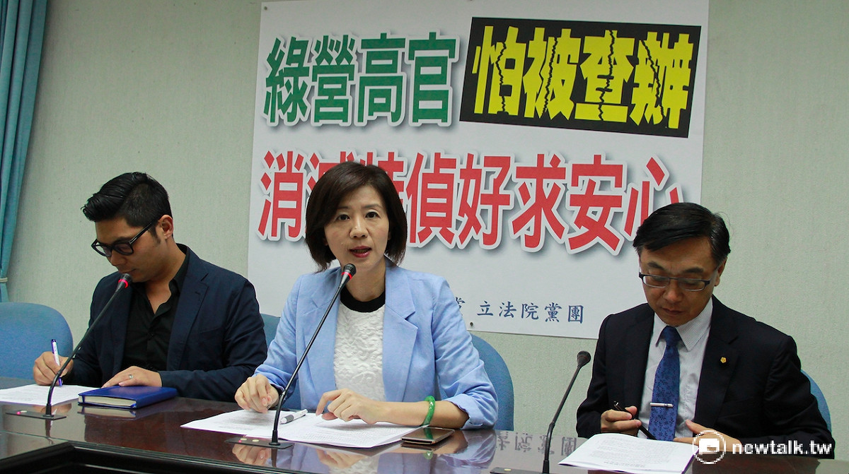 針對法務部將研議廢除特偵組，國民黨立委王育敏11日表示，特偵組成立有其法源依據，怎麼可以說廢就廢，怒嗆「新政府還有法制嗎」？ 圖：鄭佑漢/攝