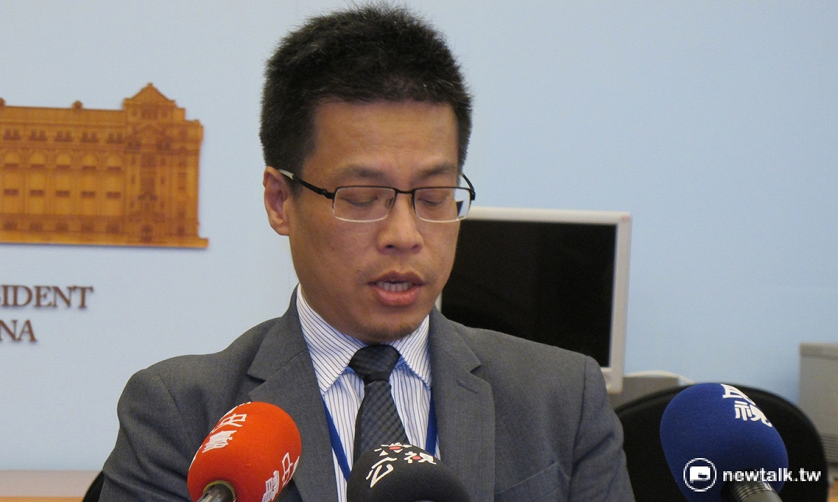 總統府發言人黃重諺26日表示，對於前總統府資政吳澧培批評，府方表示尊重。 圖：新頭殼資料照片
