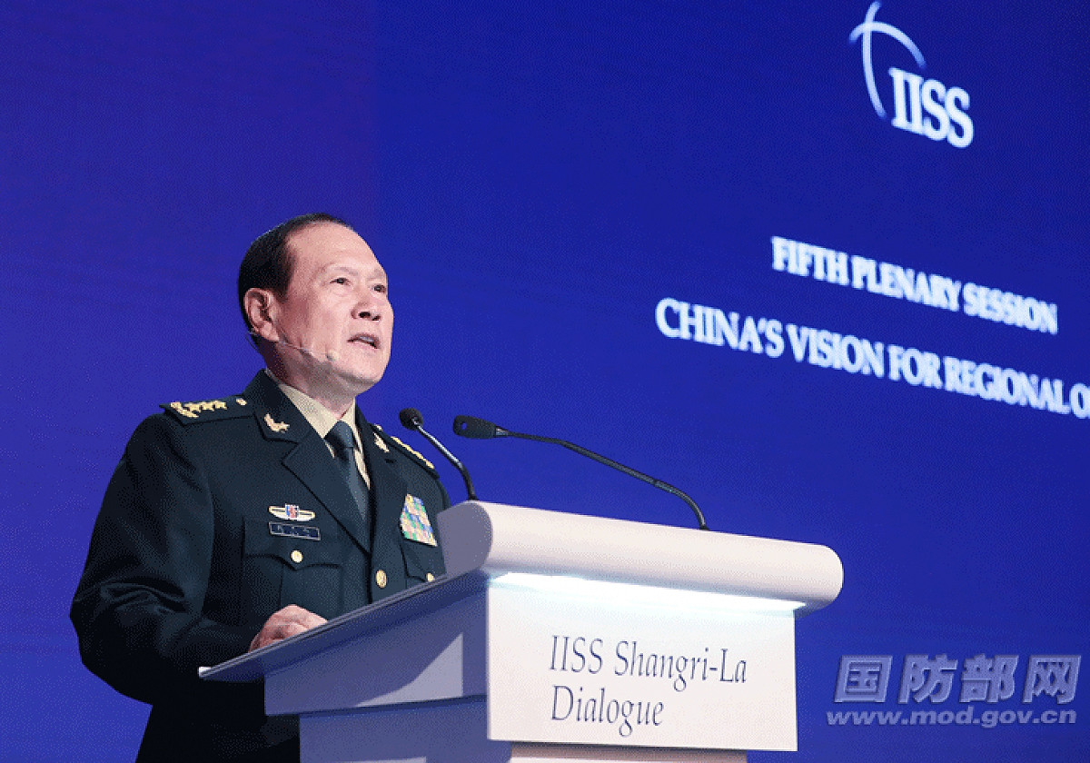 中國防長魏鳳和參與「香格里拉對話」期間揚言將不惜一戰捍衛領土完整。陸委會回應將持續與國際社會合作，共同遏制侵略者的野心和妄想。 圖：擷自中國國防部官網（資料照）