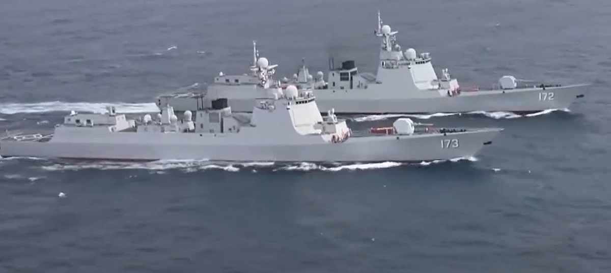 中國海軍透露，解放軍長沙艦今年初與外軍軍艦在西沙海域對峙47小時。 圖 : 翻攝自海客新聞