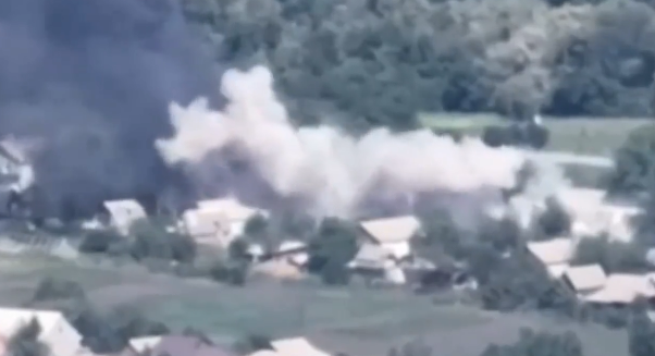 有消息指出烏克蘭第40砲兵旅摧毀哈爾科夫的俄軍電子野戰指揮所。 圖：翻攝自推特