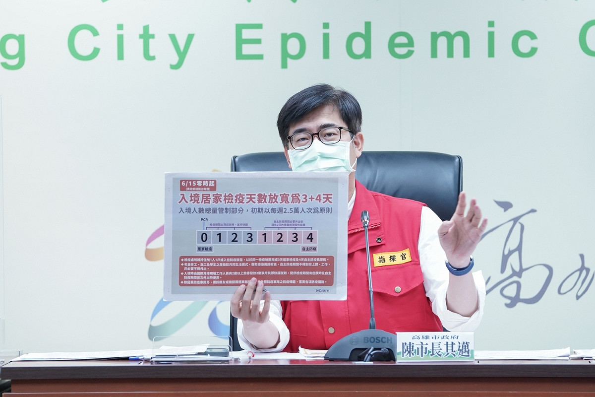 陳其邁強調疫苗對不同變異株仍有保護效果。 圖：高雄市政府提供
