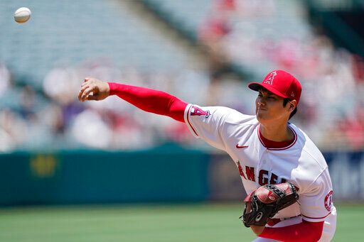 天使隊日籍二刀流大谷翔平。 圖／美聯社／達志影像