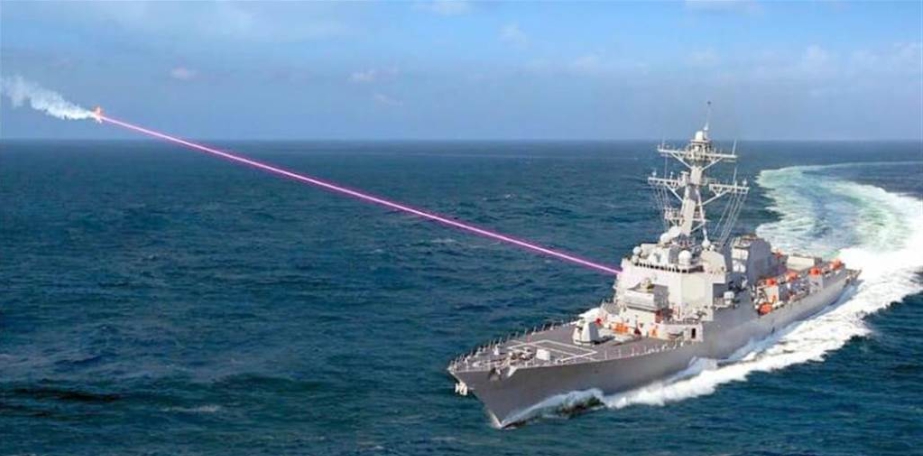 美軍「普雷貝爾」號驅逐艦安裝有雷射武器。 圖 : 翻攝自洛克希德馬汀公私官網