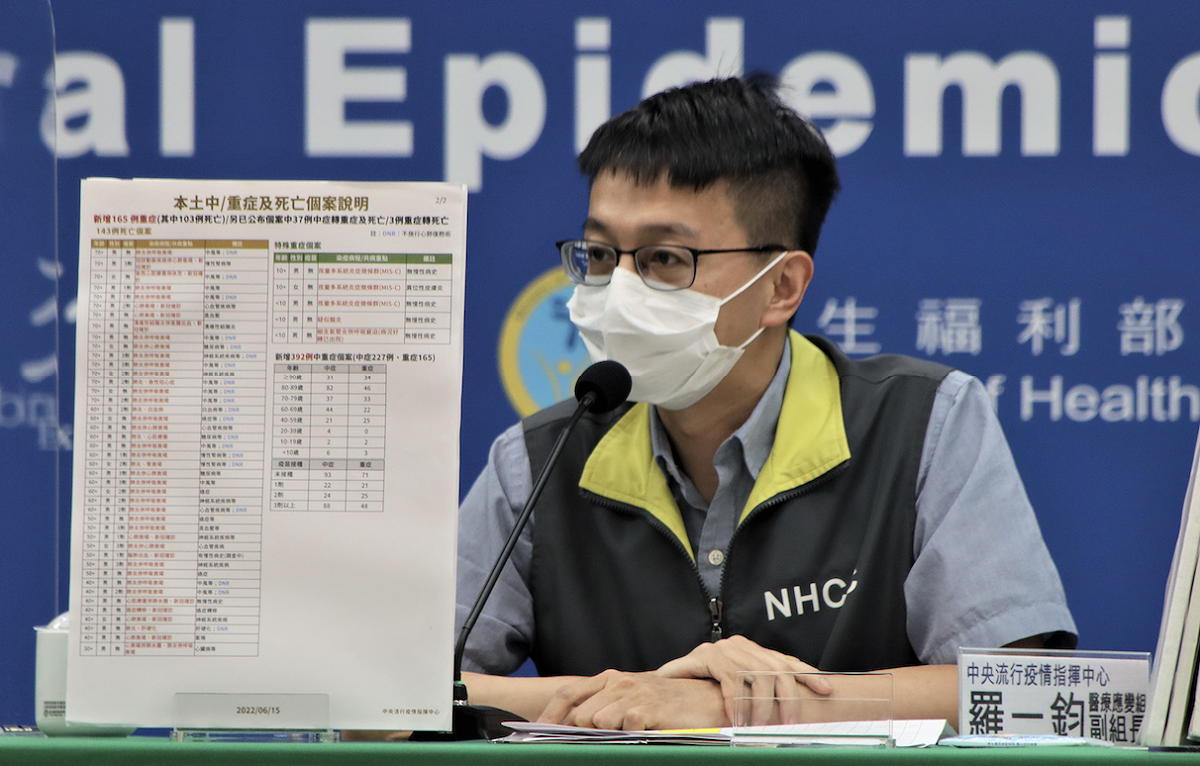 醫療應變組副組長羅一鈞 圖： 中央流行疫情指揮中心/提供