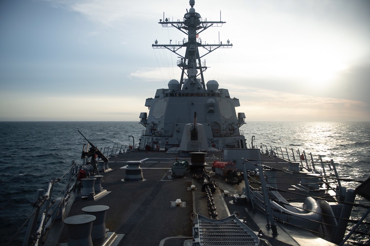 台灣海峽為國際水域，美國海軍飛彈驅逐艦日前通過台灣海峽。 圖：擷取自Commander, U.S. 7th Fleet官網