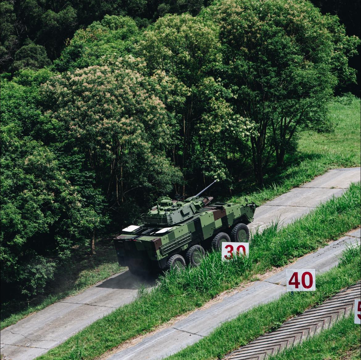 CM34輪型30公厘鏈砲戰鬥車。 圖：中華民國國防部提供