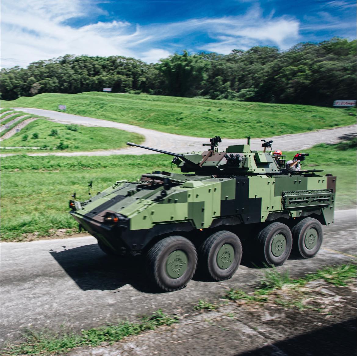 CM34輪型30公厘鏈砲戰鬥車。 圖：中華民國國防部提供