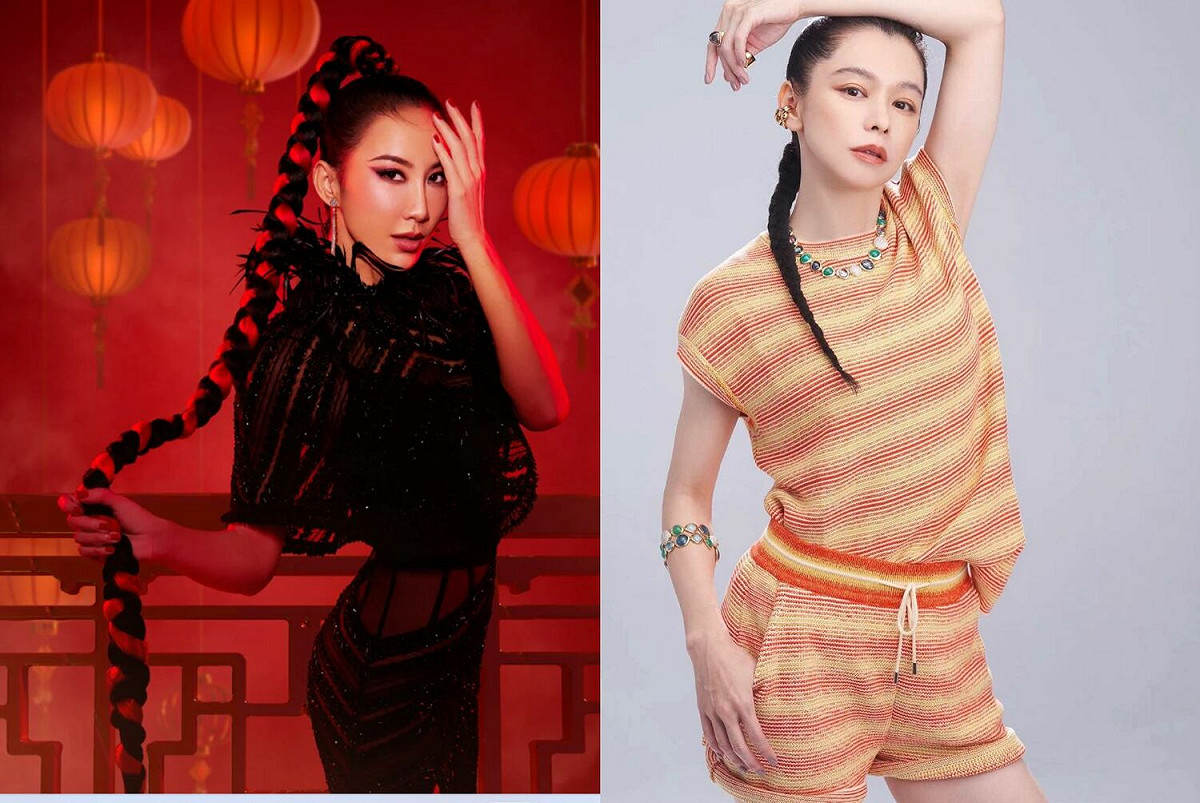 李玟(左)近來推出新單曲，被網友指出宣傳照和徐若瑄的演唱會海報太相似。 圖：華納音樂(左)/提供、翻攝徐若瑄臉書