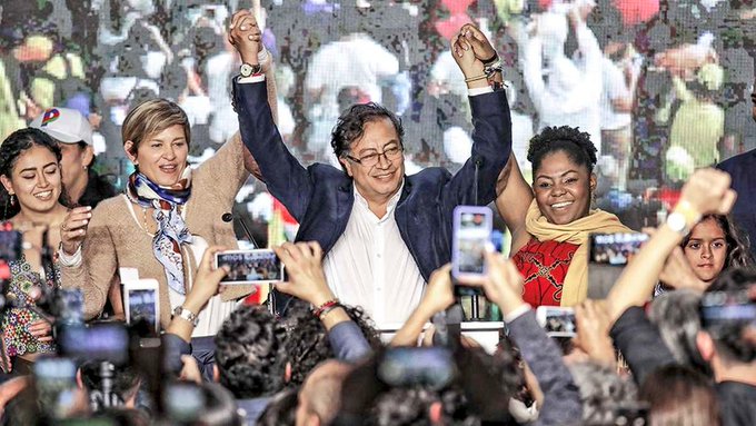 前叛軍成員裴卓當選，成為哥倫比亞首位左派總統。 圖：擷取自Evo Morales Ayma推特