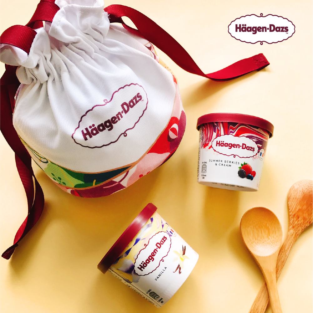 美國知名冰淇淋品牌「Häagen-Dazs（哈根達斯）」近期進口台灣的香草品脫冰淇淋以及香草桶裝冰淇淋（左下），遭檢驗出含有極微量農藥殘留。 圖：翻攝自哈根達斯臉書粉專