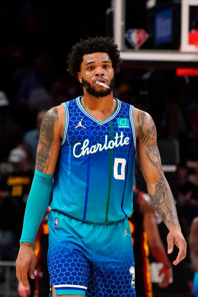 夏洛特黃蜂隊前鋒Miles Bridges。 圖／美聯社／達志影像