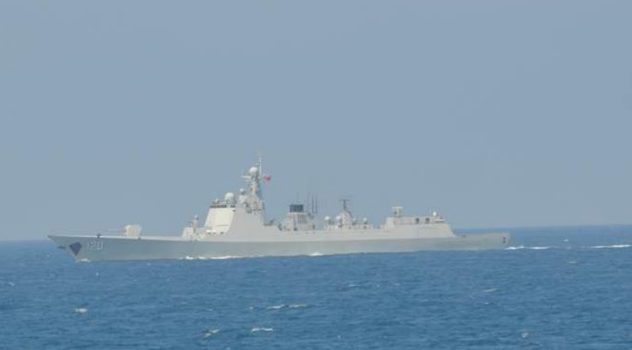 防衛省拍到中方驅逐艦出現千葉近海。 圖:日本防衛省統合幕僚監部