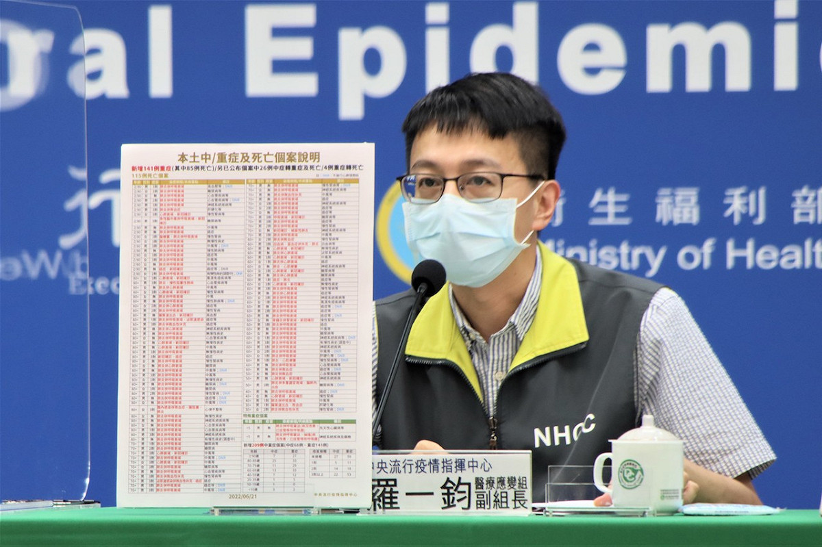 中央流行疫情指揮中心醫療應變組副組長羅一鈞。 圖：中央流行疫情指揮中心／提供