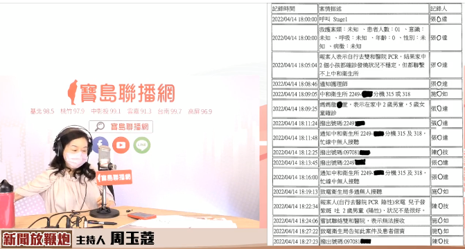 資深媒體人周玉蔻公布恩恩媽求救錄音檔，證實新北市衛生局電話沒人接。 圖：擷自周玉蔻臉書影片
