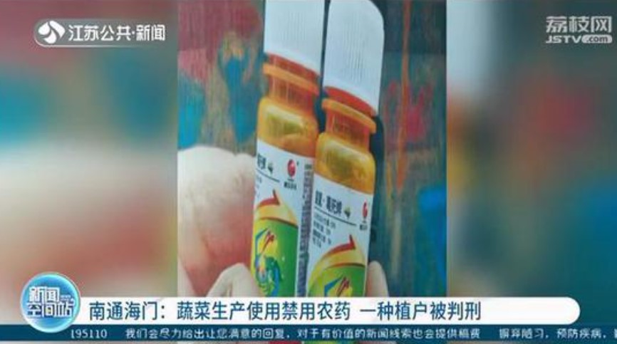 中國一位李姓農民在芹菜田使用被禁止的農藥，被要求在省級媒體公開致歉。 圖：翻攝自荔枝網