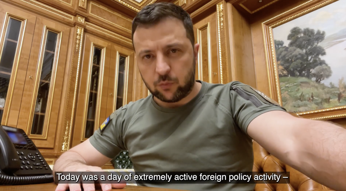 烏克蘭總統澤連斯基（Volodymyr Zelensky）透過臉書表達正向歐洲尋求支持。 圖：擷取自澤連斯基臉書影片