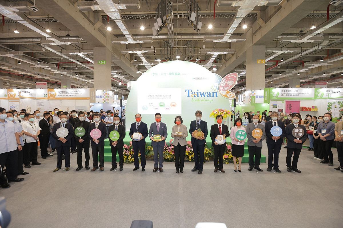 2022年台北國際食品展覽會臺灣館今（22）日開幕。 圖：行政院農業委員會 / 提供