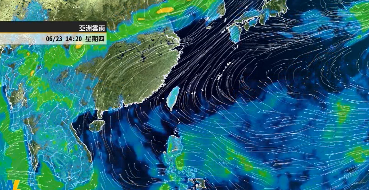 今（23）日仍維持典型夏季的天氣，中午要注意有出現35至37度高溫的機會，要注意防曬防中暑，午後仍有旺盛雷陣雨發生的可能。 圖：翻攝自天氣風險 WeatherRisk臉書