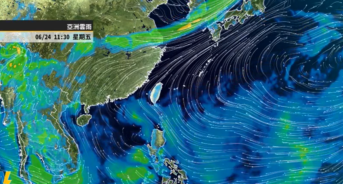 彭啟明指出，今天上午的高溫各地仍有機會到達34至37度，午後在台灣西半側的較淺山區域有雷陣雨發生的機率。 圖：翻攝自天氣風險 WeatherRisk臉書