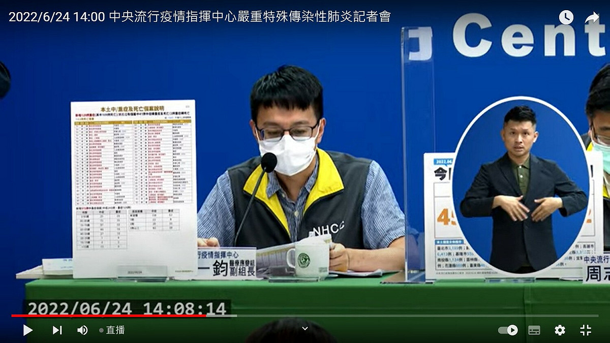 中央流行疫情指揮中心醫療應變組副組長羅一鈞說明，今新增兩名十多歲男性死亡個案。 圖：翻攝中央流行疫情指揮中心記者會