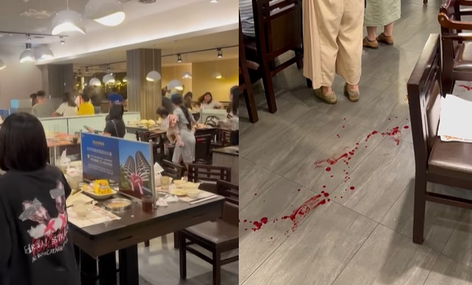 新莊火鍋店發生砍人案件。 圖:翻攝畫面