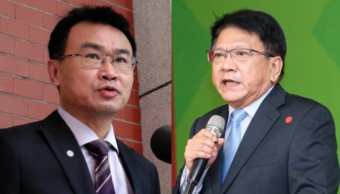 農委會主委陳吉仲與屏東縣長潘孟安。 圖：黃建豪攝、民進黨提供